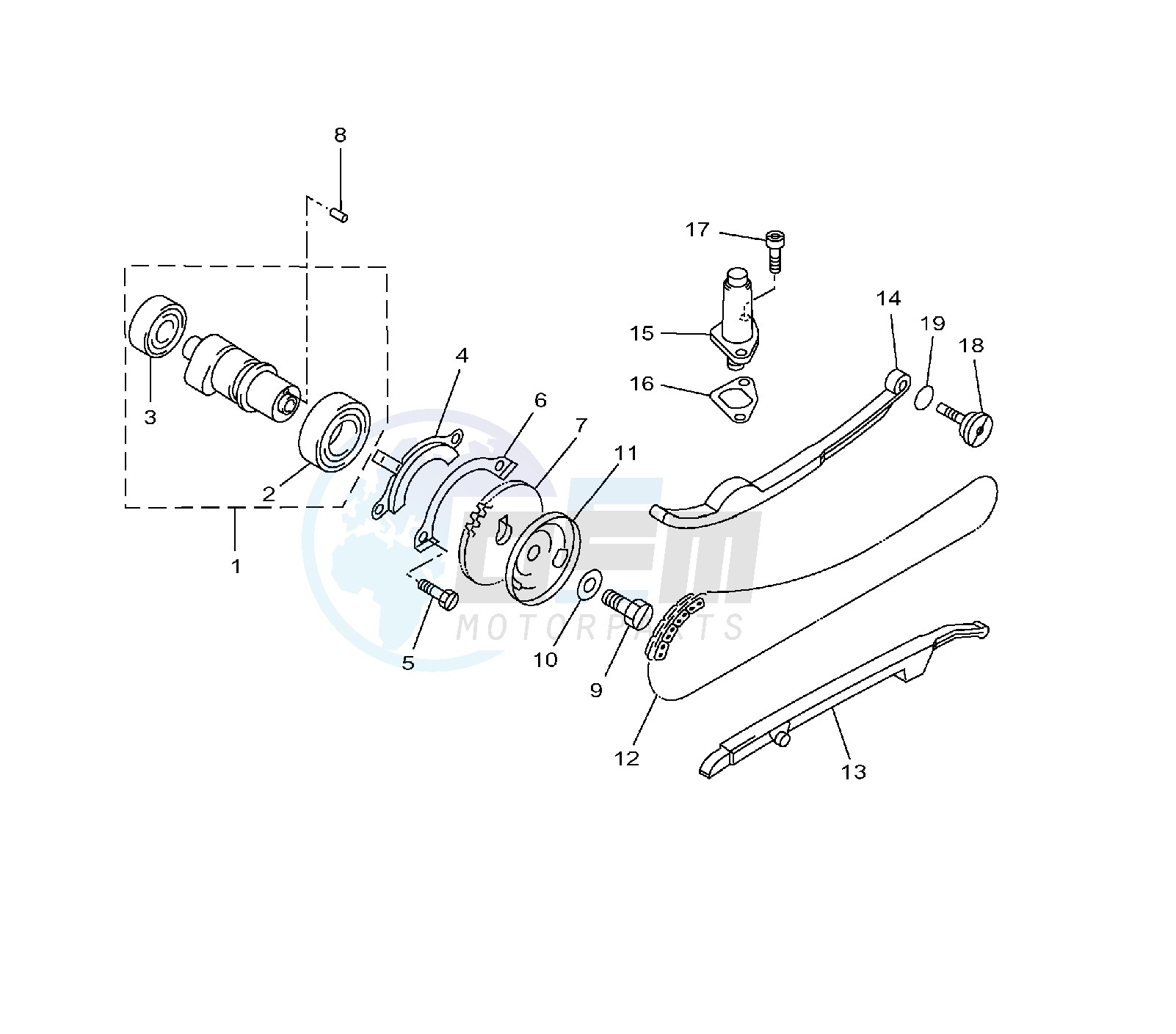 CAMSHAFT AND TIMING CHAIN blueprint