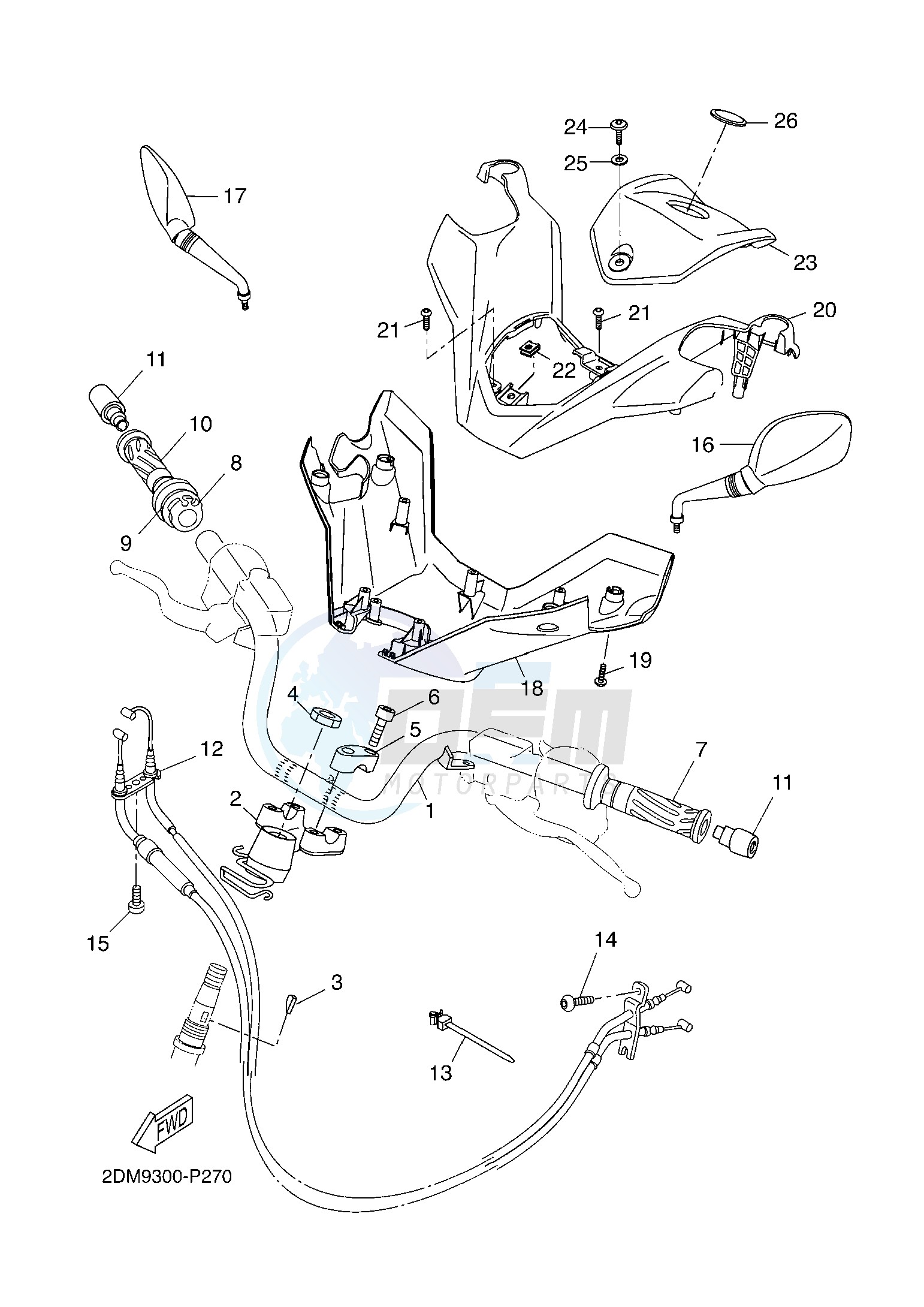 STEERING HANDLE & CABLE image