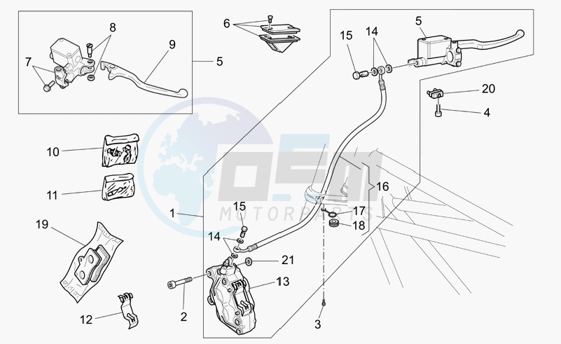 Front brake system image