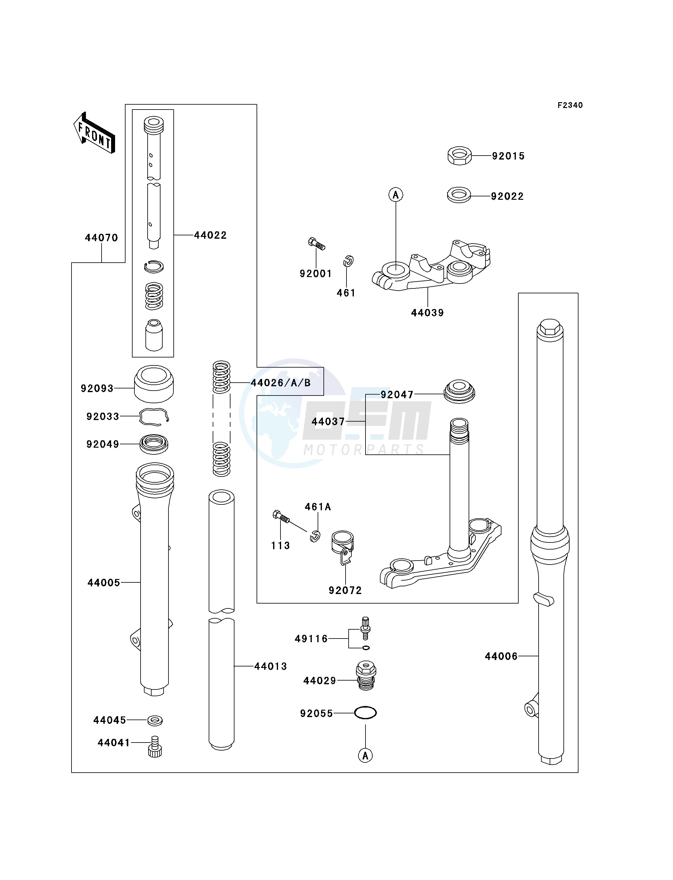 FRONT FORK blueprint