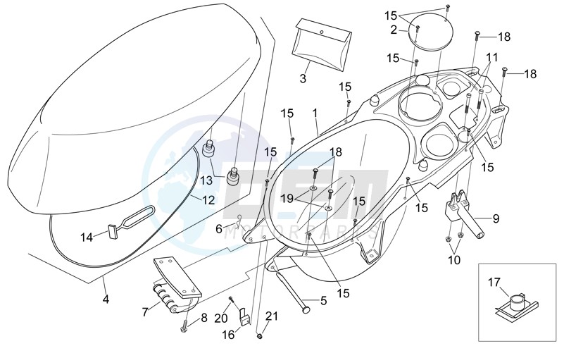 Saddle - Helmet compartment blueprint