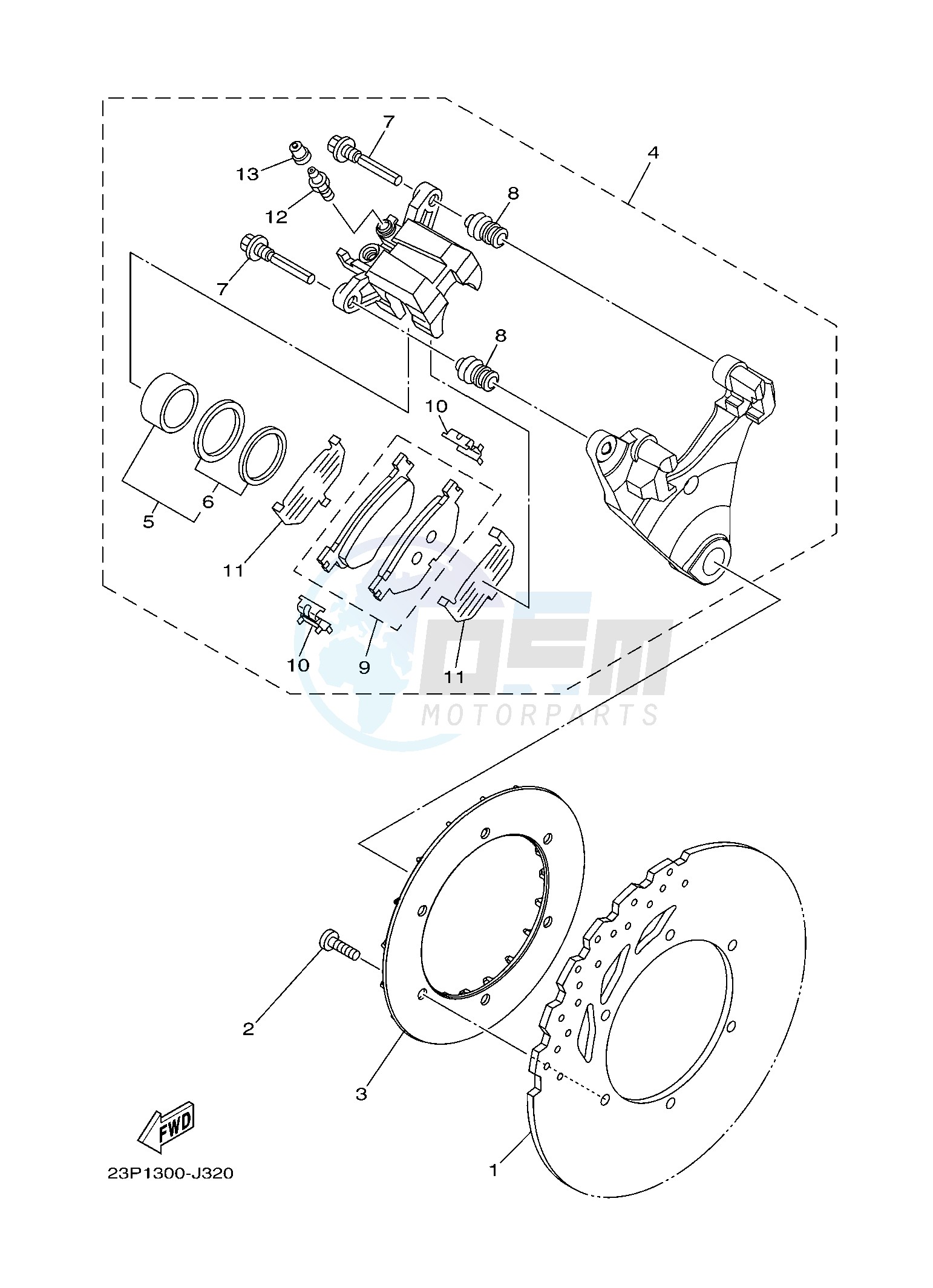 REAR BRAKE CALIPER image