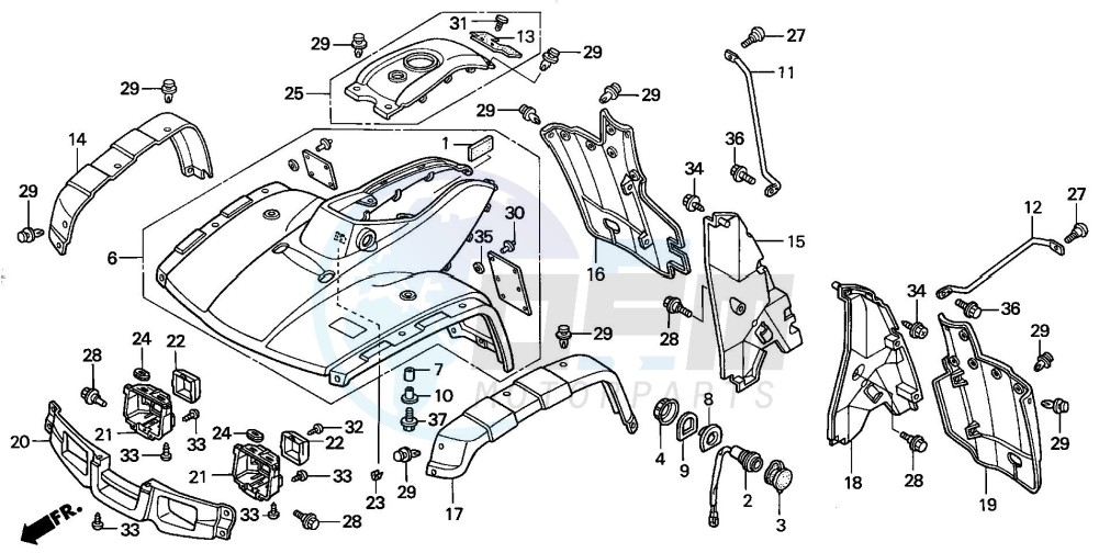 FRONT FENDER blueprint