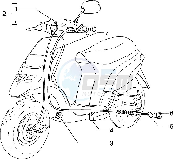 Transmissions-Rear brake-speedometr (kms) blueprint