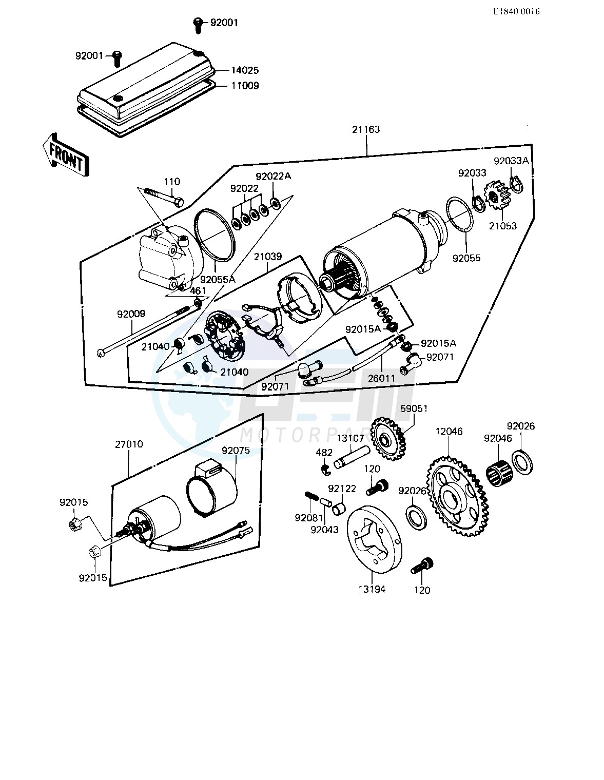 STARTER MOTOR_STARTER CLUTCH -- 83 H3- - blueprint