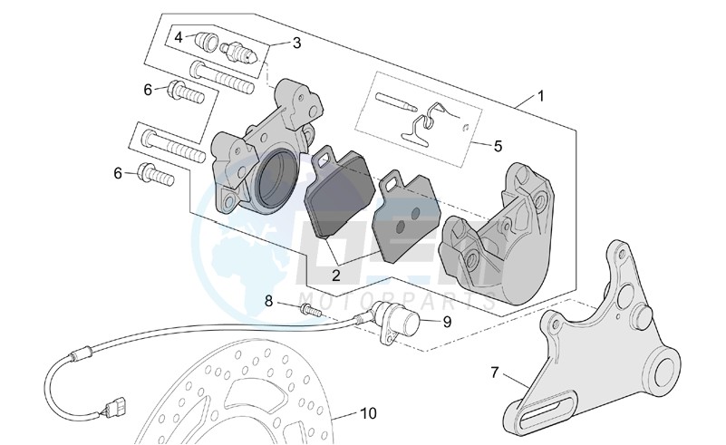 Rear master brake cylinder blueprint