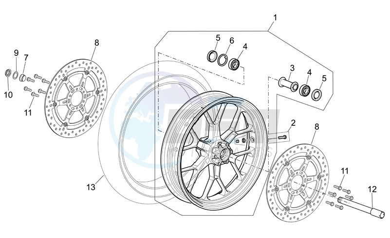Front wheel R version blueprint