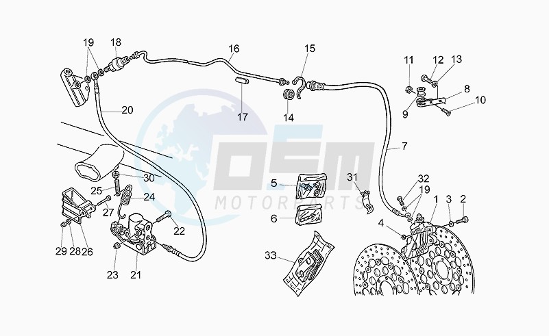 Front brake system image