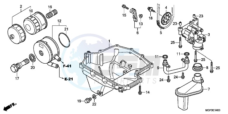 OIL PAN/OIL PUMP blueprint