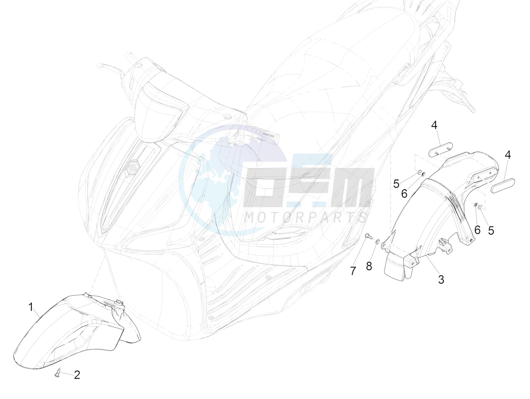 Wheel huosing - Mudguard blueprint