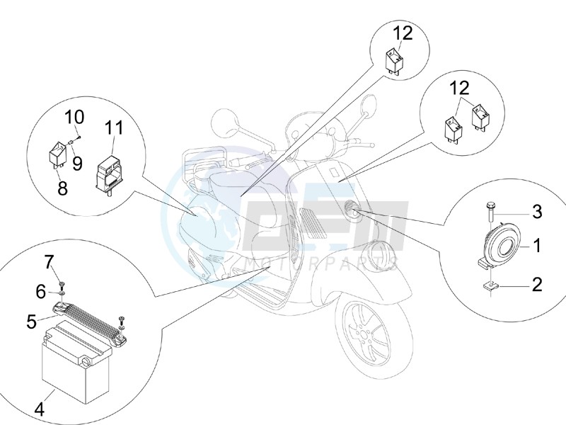 Remote control switches - Battery - Horn image