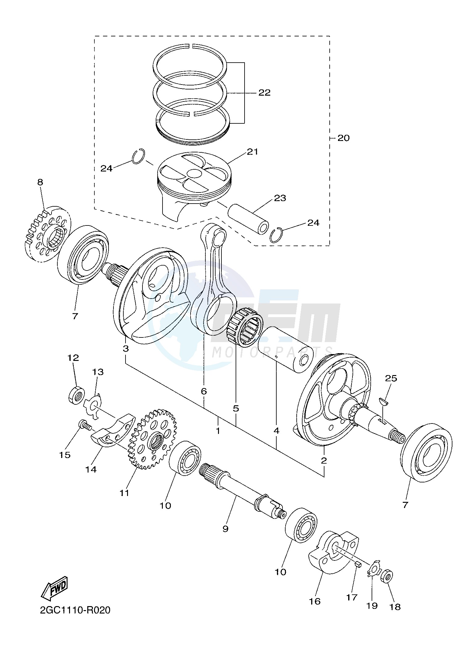 CRANKSHAFT & PISTON image