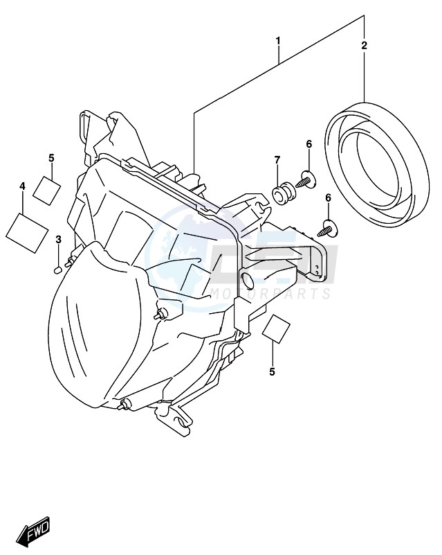 HEADLAMP (GSX-R1000AL8 E21) blueprint