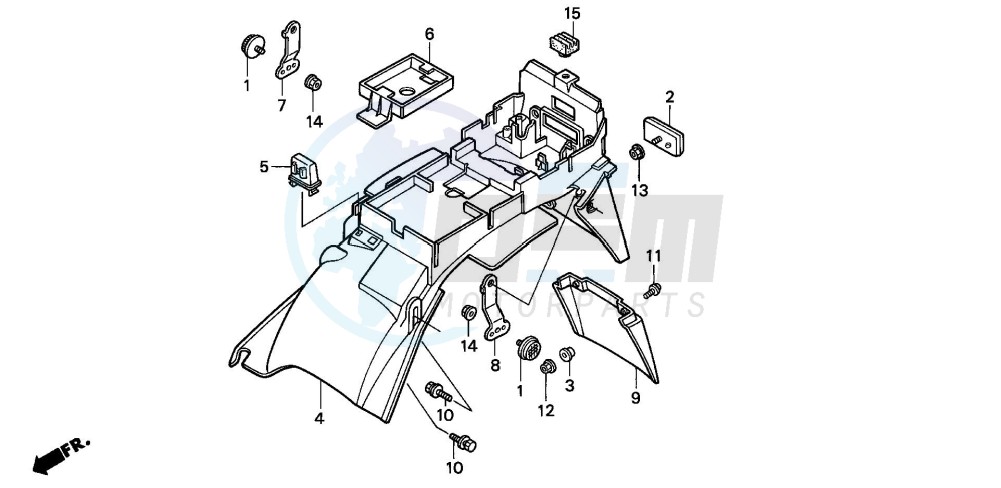 REAR FENDER (CB750F2) blueprint