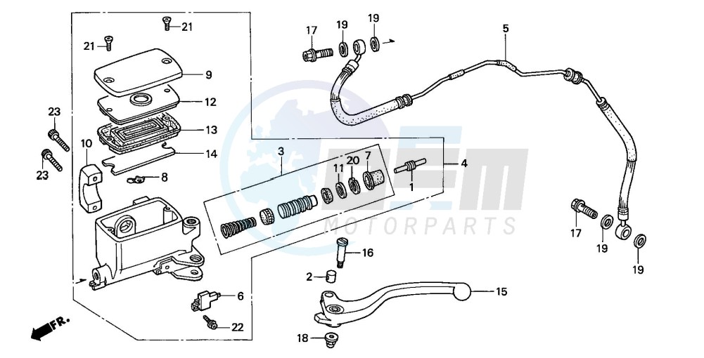 CLUTCH MASTER CYLINDER blueprint