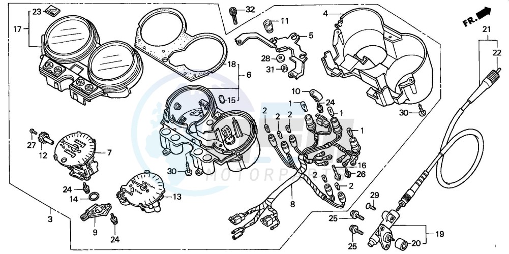 METER (CB600F2) blueprint