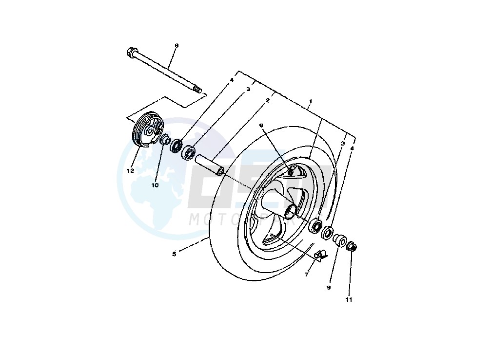 FRONT WHEEL WITH ABS blueprint