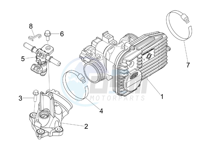 Throttle body - Injector - Union pipe image