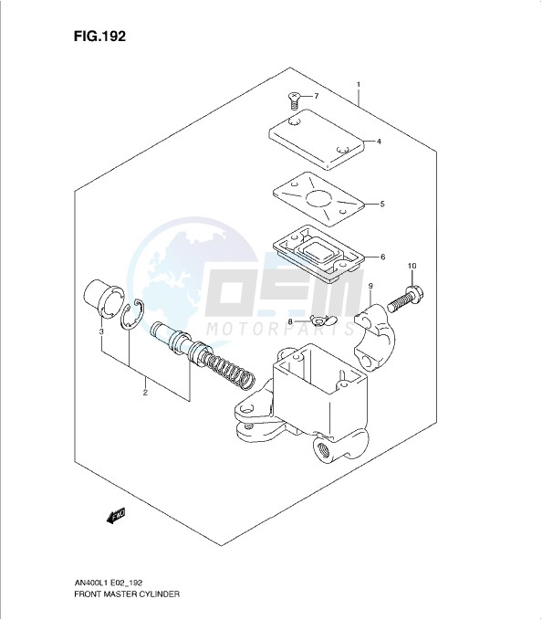 FRONT MASTER CYLINDER (AN400L1 E19) image