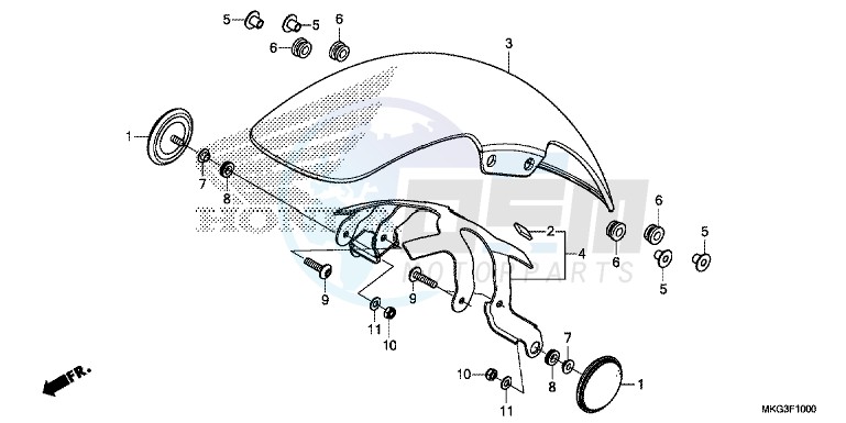 FRONT FENDER blueprint