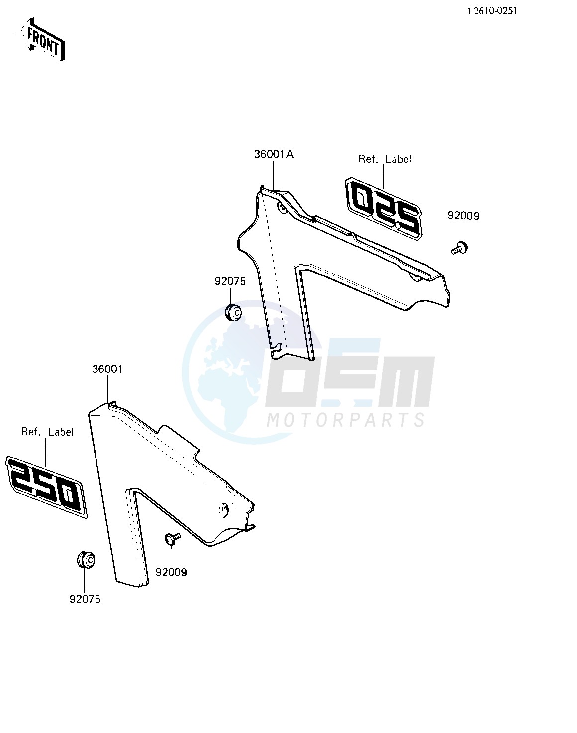 SIDE COVERS -- 84 KX250-C2- - image