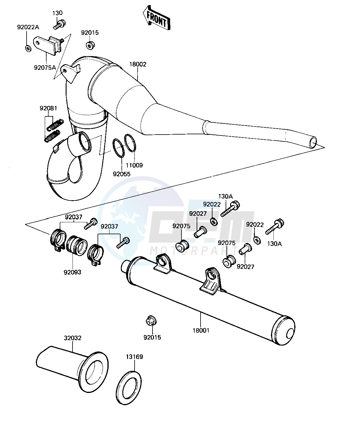 MUFFLER -- 82 KDX250-B2- - image