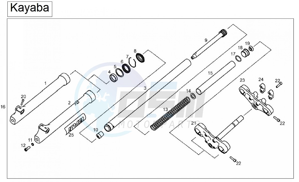 Front fork II (Positions) blueprint