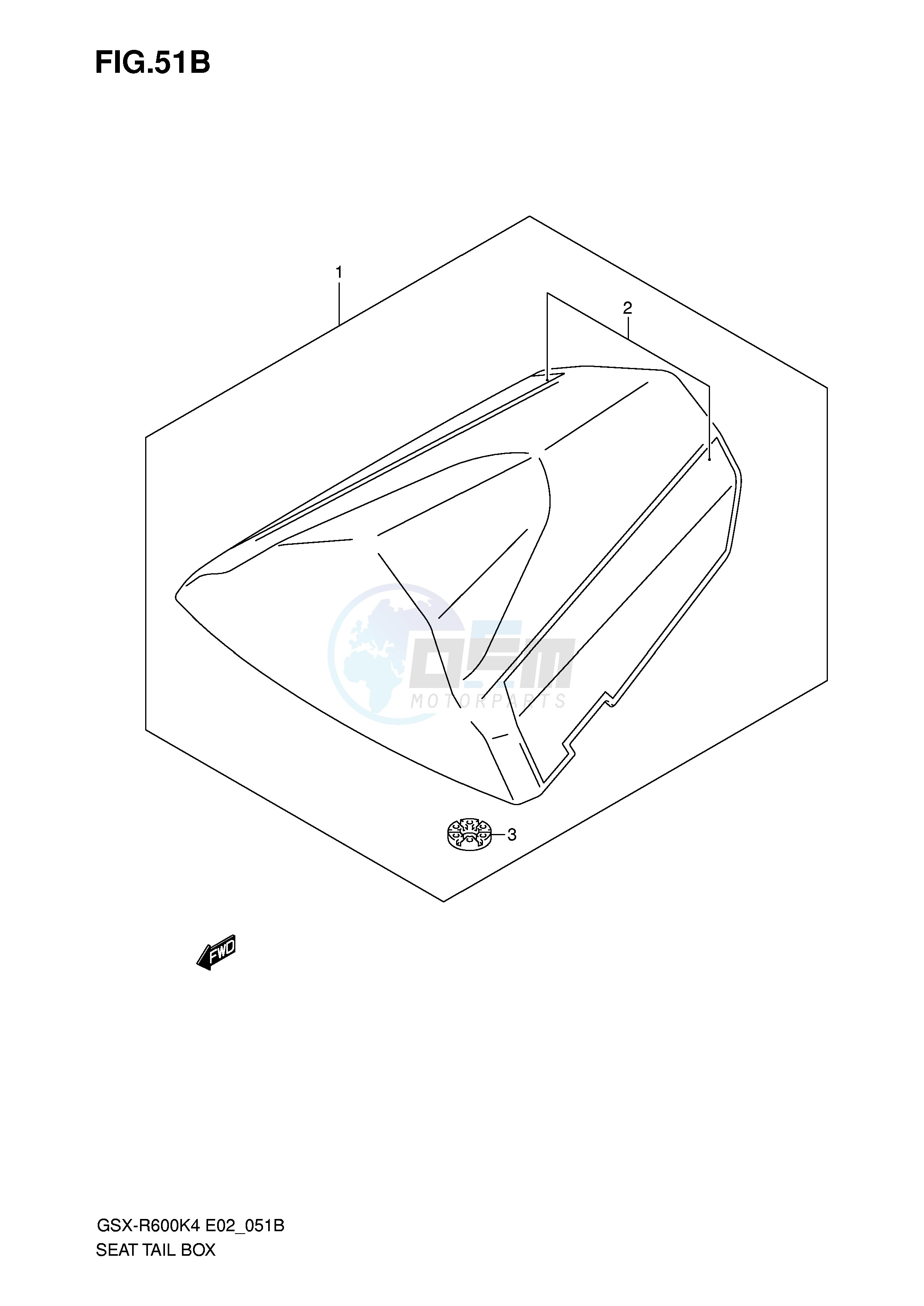 SEAT TAIL BOX (GSX-R600XK5 U2XK5 U3XK5) image