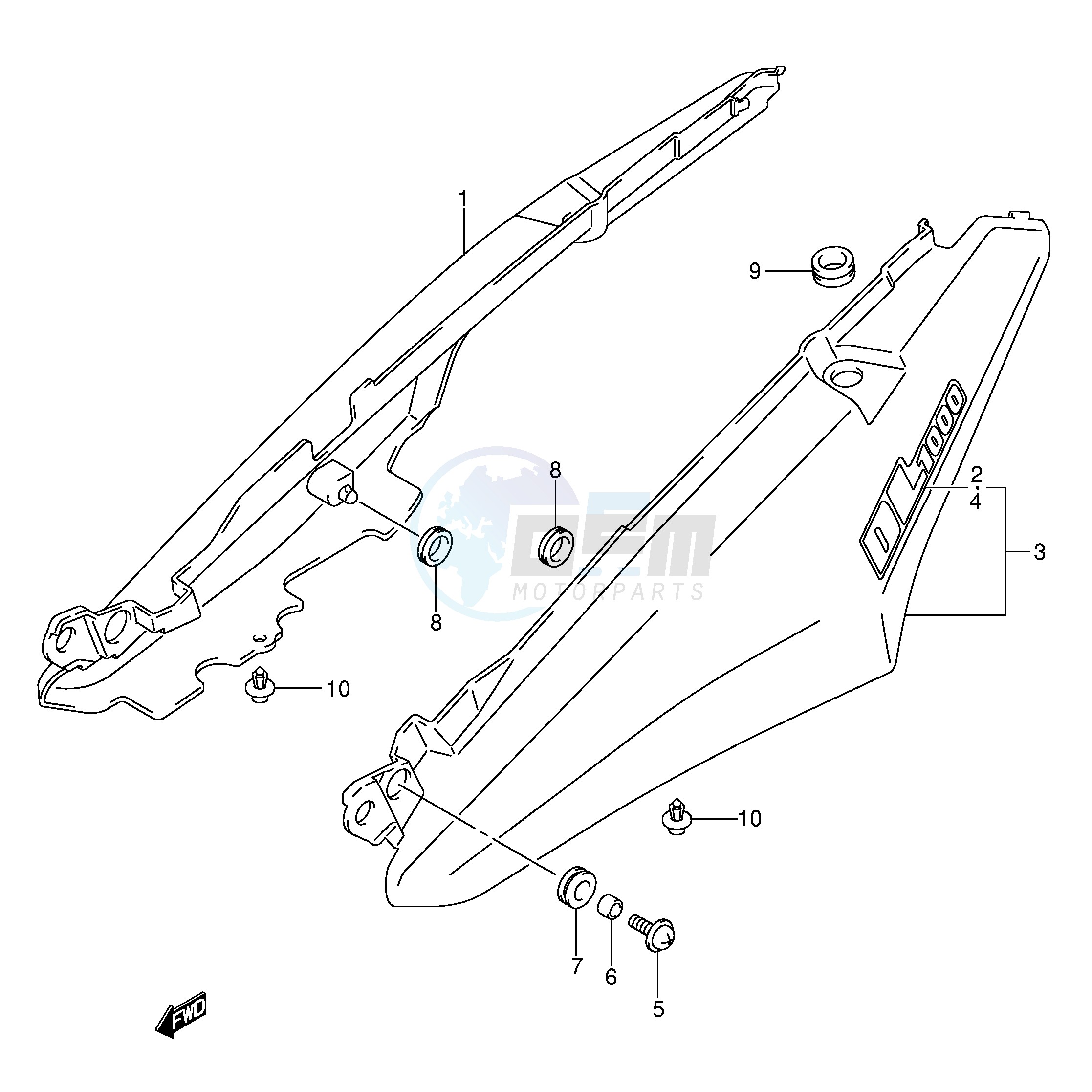 SEAT TAIL COVER (MODEL K3) blueprint