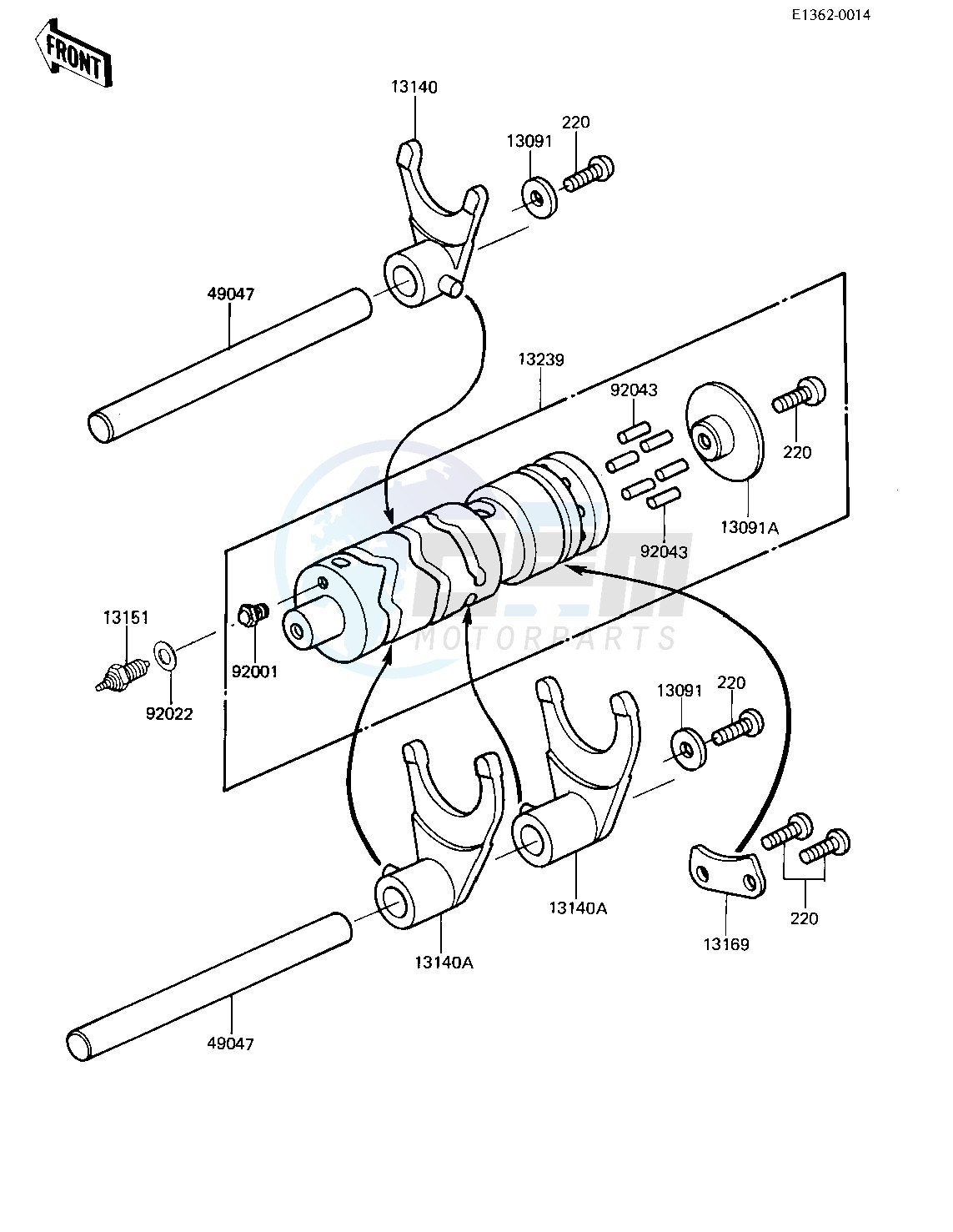 GEAR CHANGE DRUM & FORKS blueprint