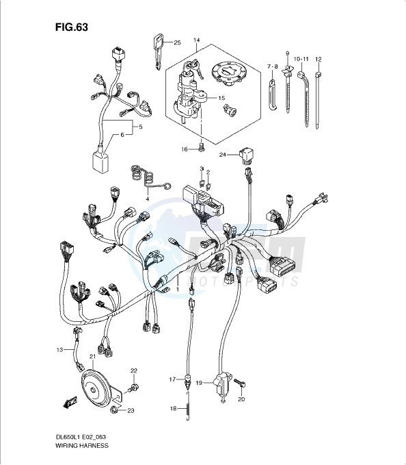 WIRING HARNESS (DL650L1 E24) image