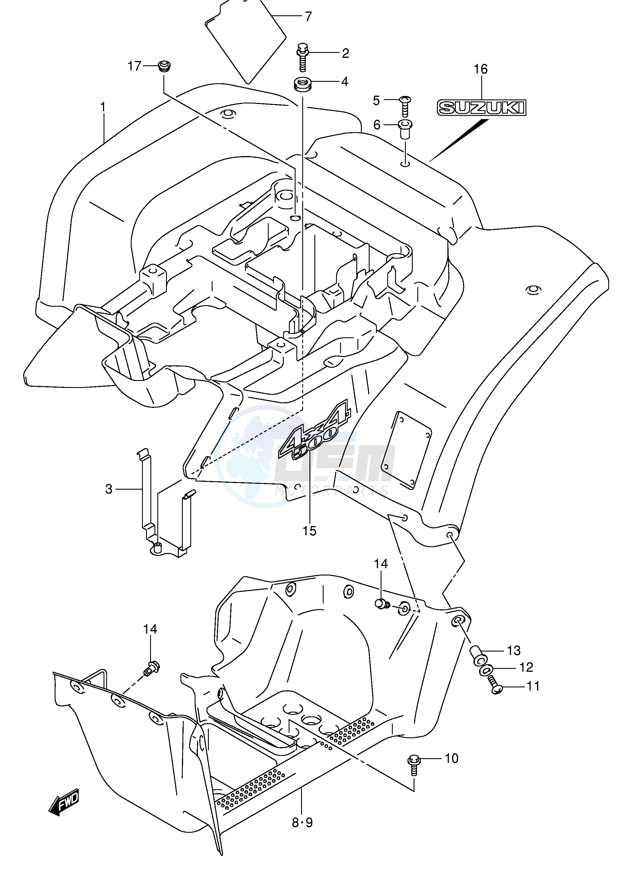 REAR FENDER (MODEL K5 K6 K7) image