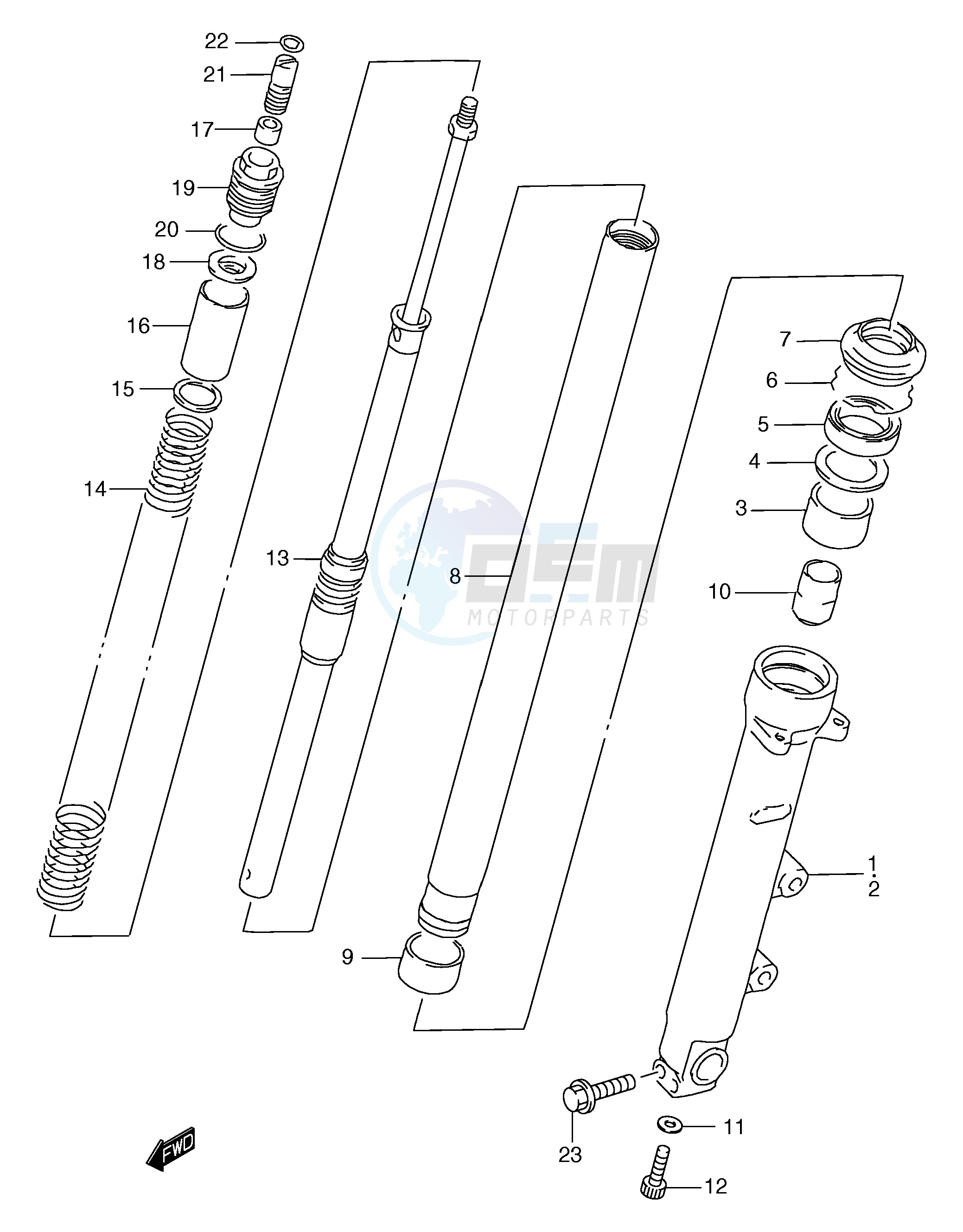 FRONT DAMPER (GSF1200SAV SAW SAX SAY) image