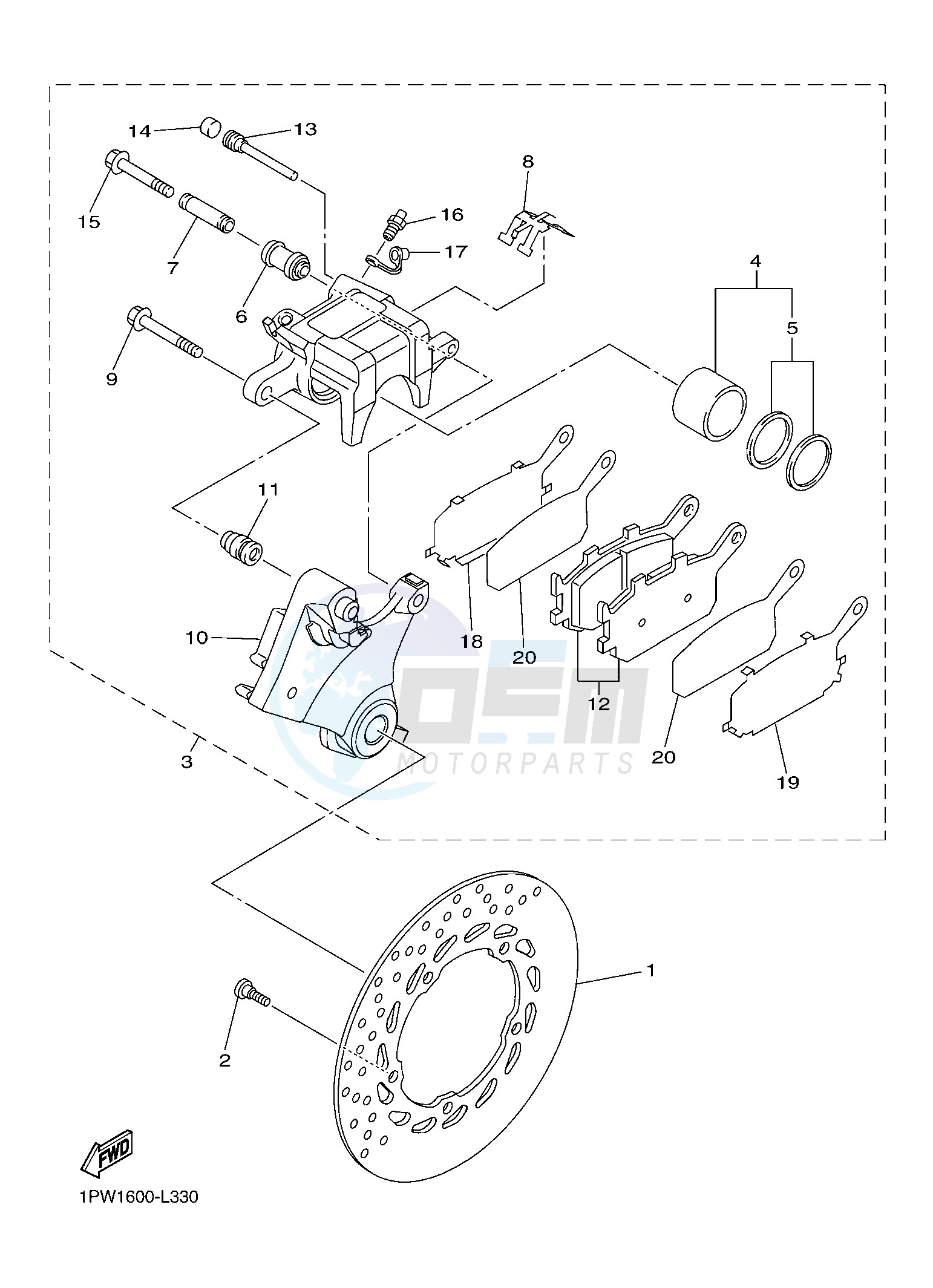 REAR BRAKE CALIPER image