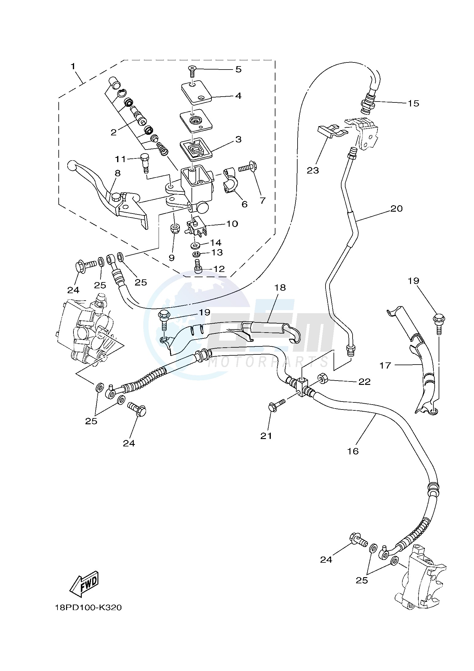 FRONT MASTER CYLINDER blueprint