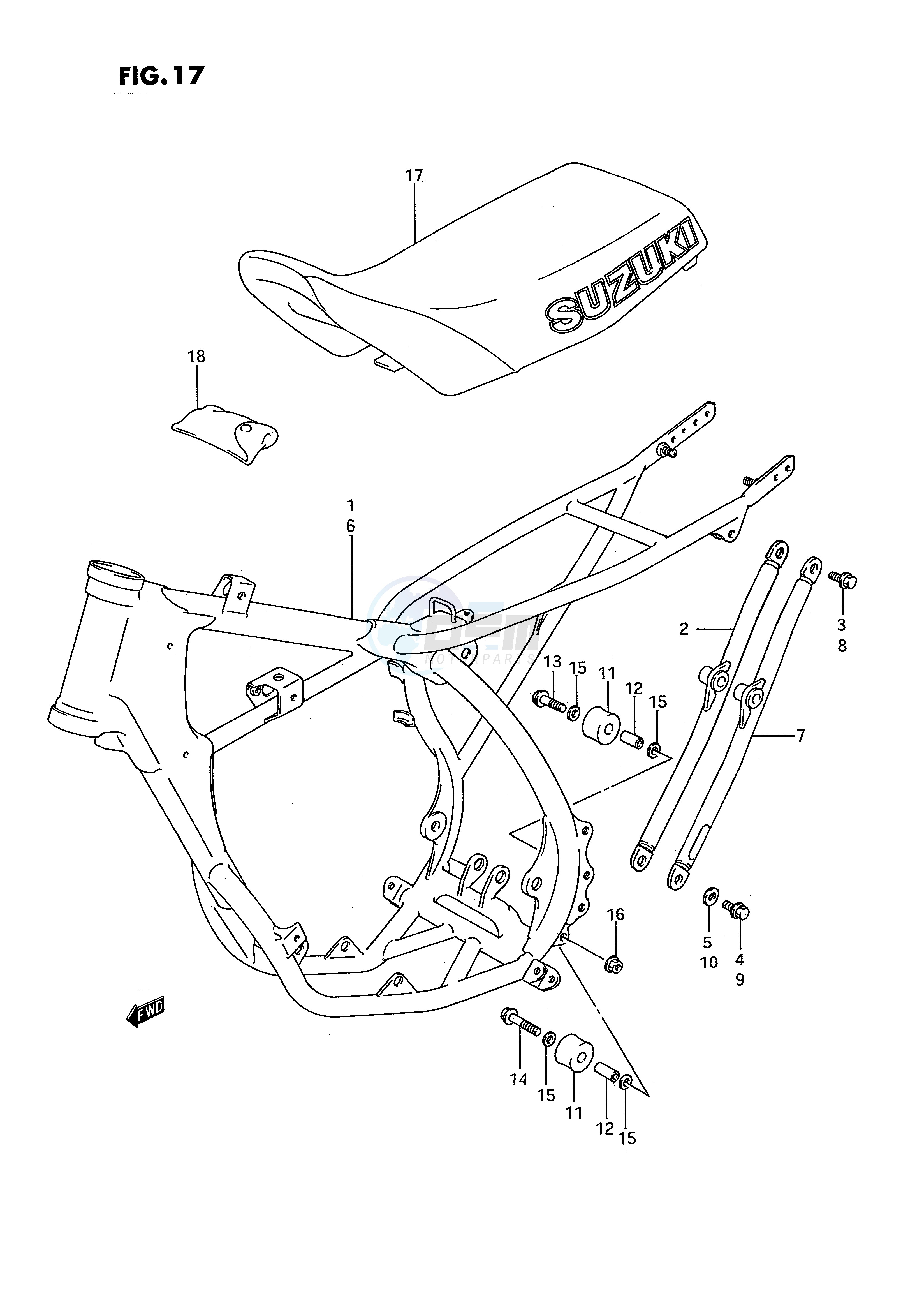 FRAME - SEAT (MODEL H J K L) blueprint