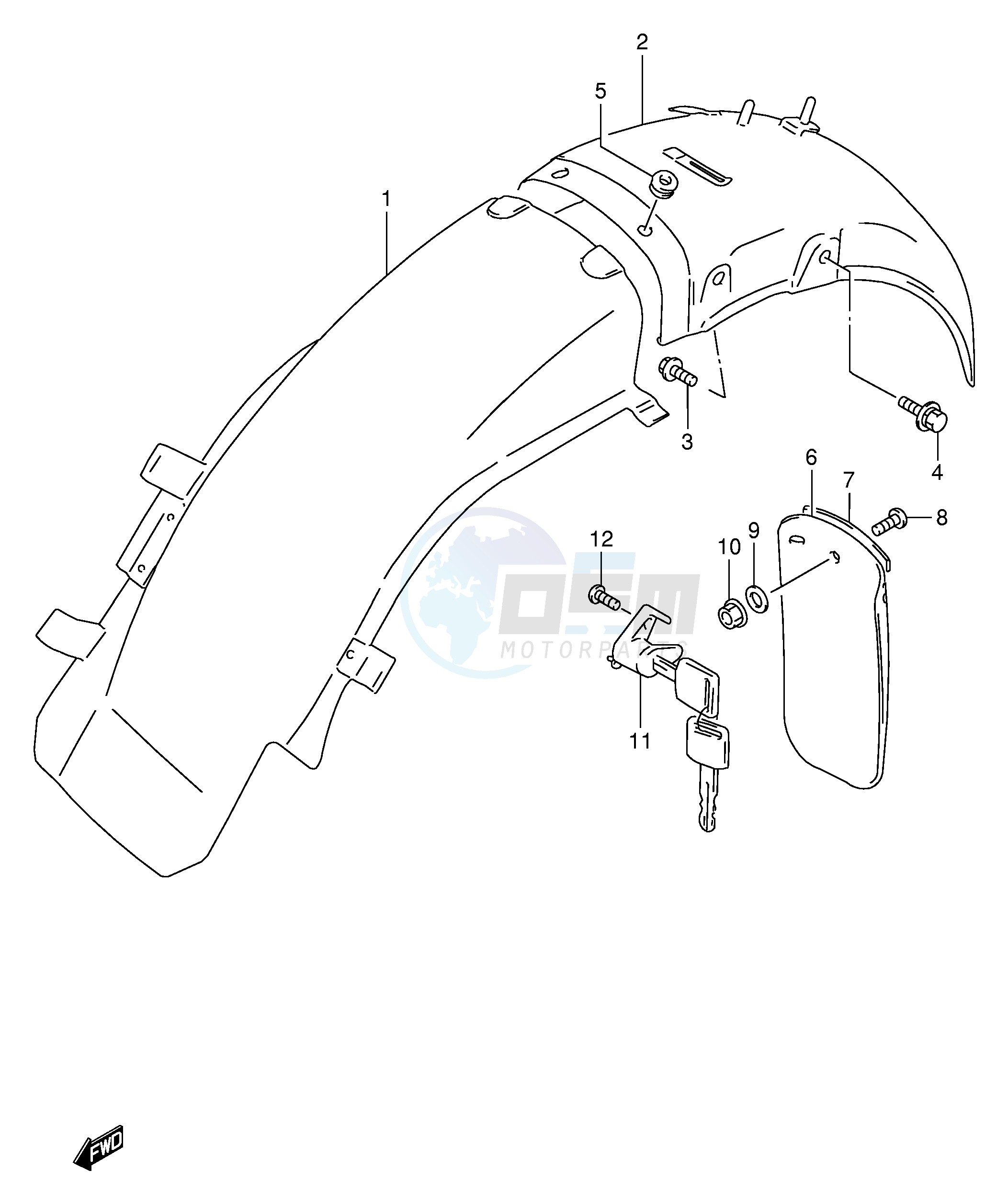 REAR FENDER (MODEL V W) image