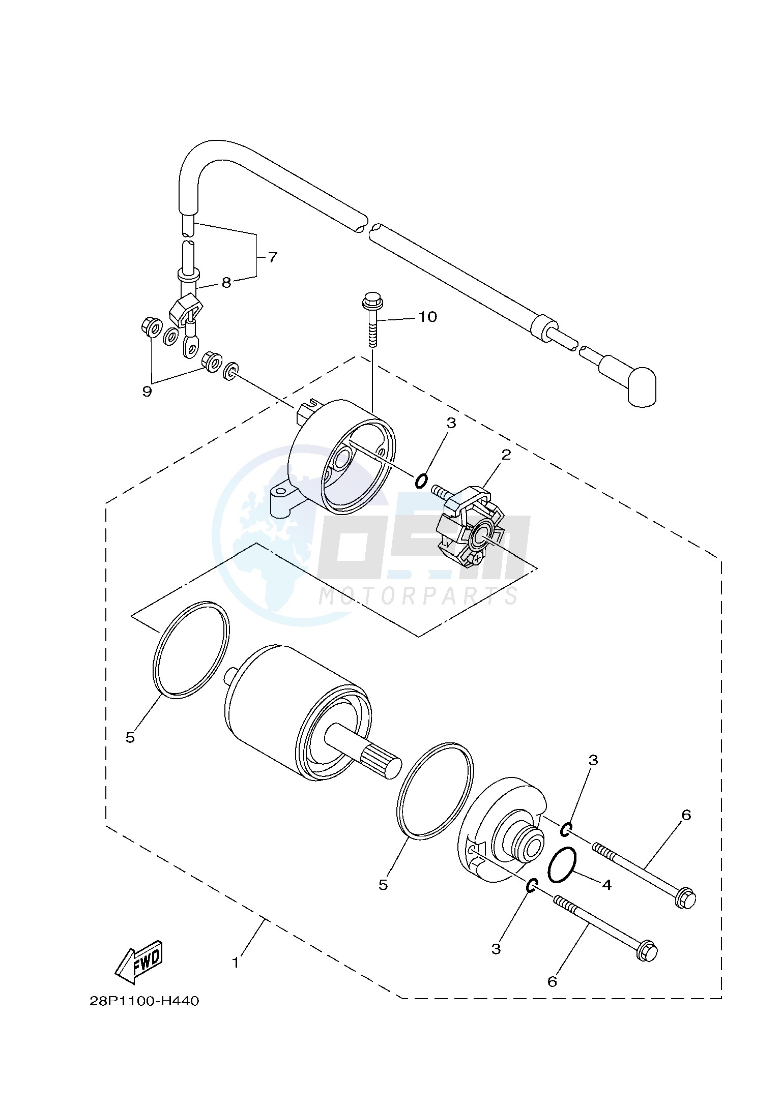 STARTING MOTOR image