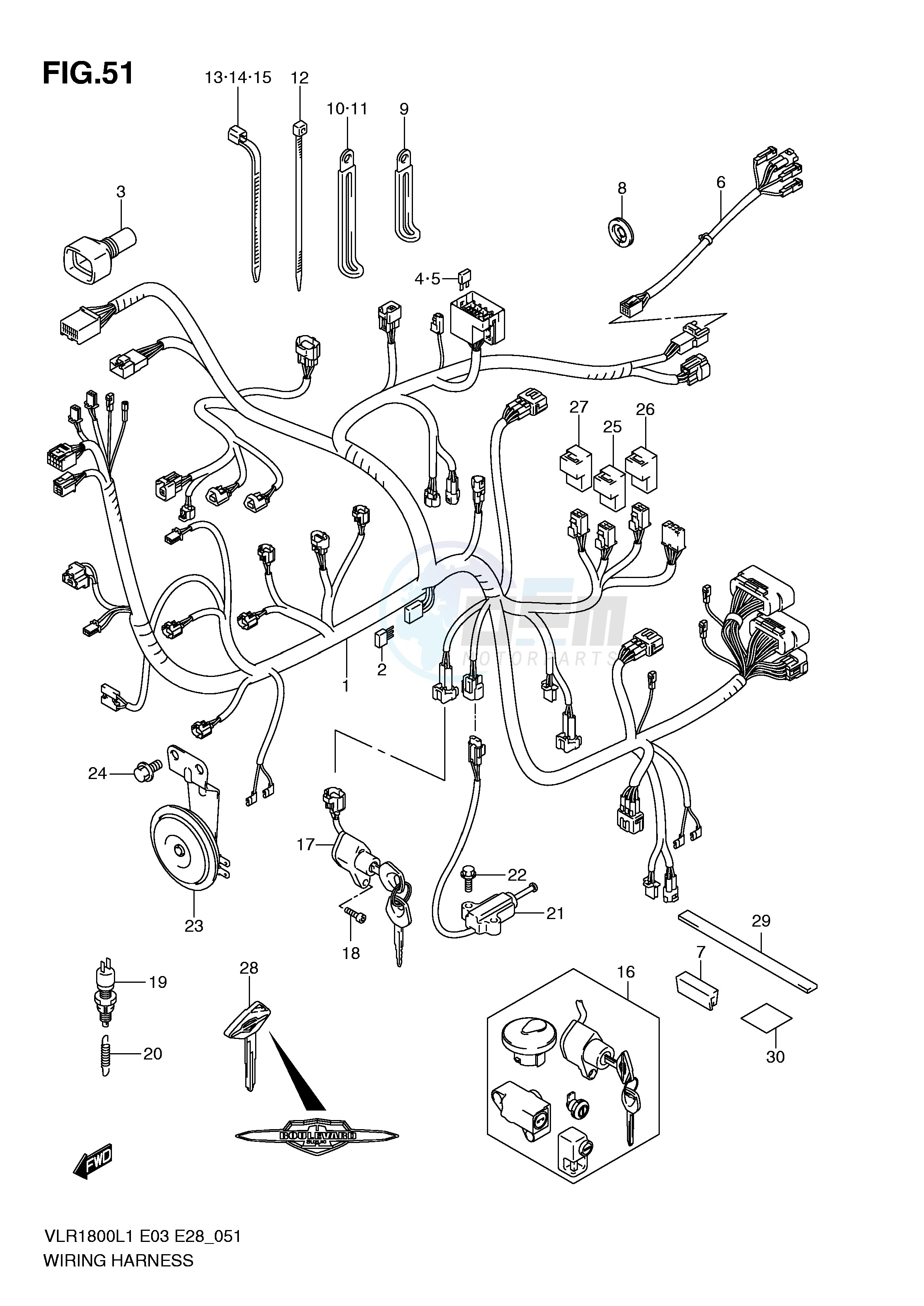 WIRING HARNESS (VLR1800L1 E28) image