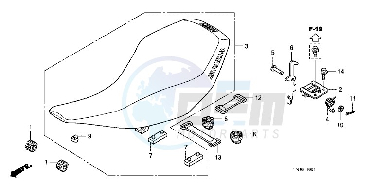 SEAT (TRX400EX8/ X9/ XC/ XD) blueprint