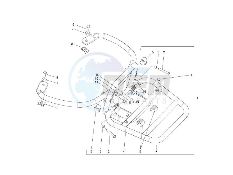 Rear luggage rack blueprint