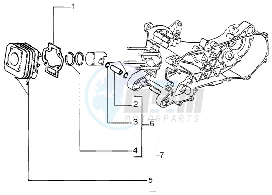 Cylinder- piston-wrist pin assy blueprint