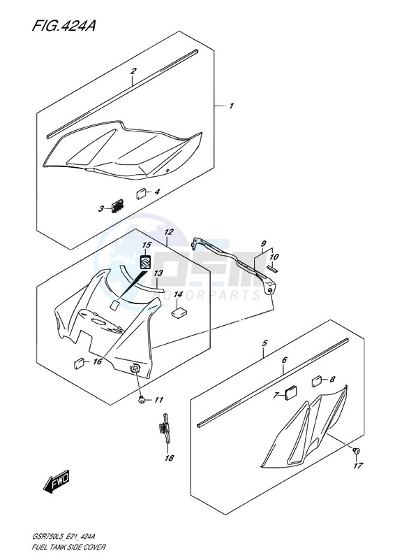 FUEL TANK SIDE COVER blueprint