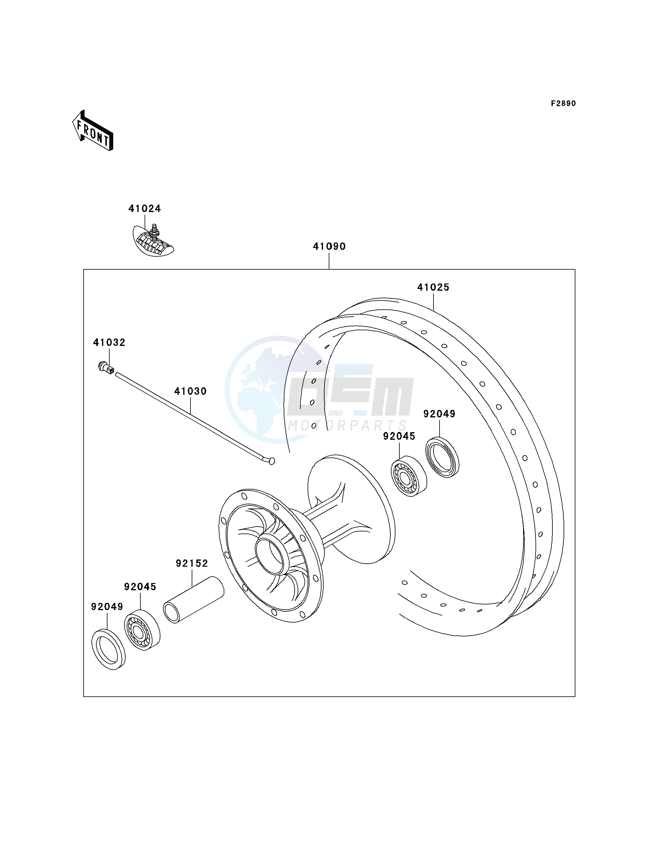 OPTIONAL PARTS-- 20IN FRONT WHEEL- - image