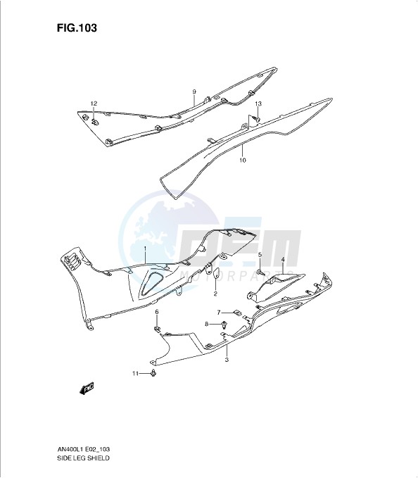 SIDE LEG SHIELD (AN400AL1 E24) blueprint