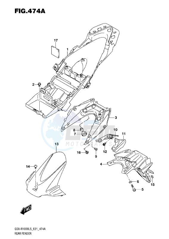 REAR FENDER L5 image