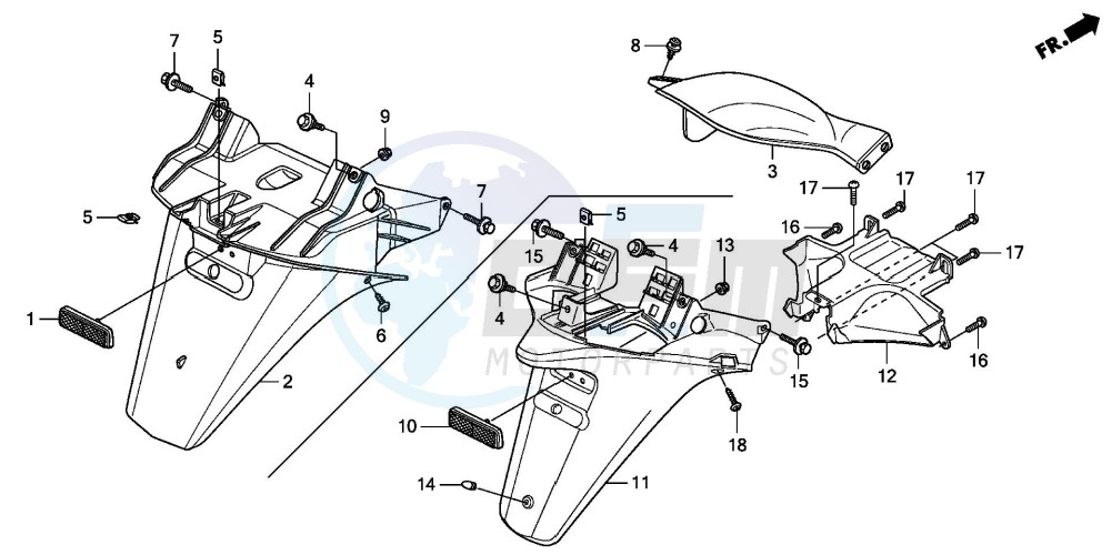 REAR FENDER blueprint