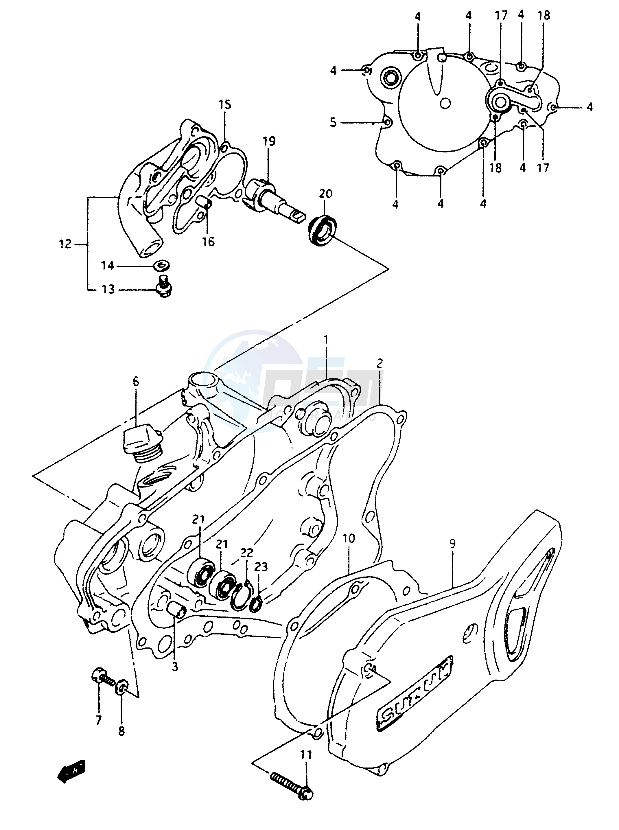 CRANKCASE COVER-WATER PUMP image