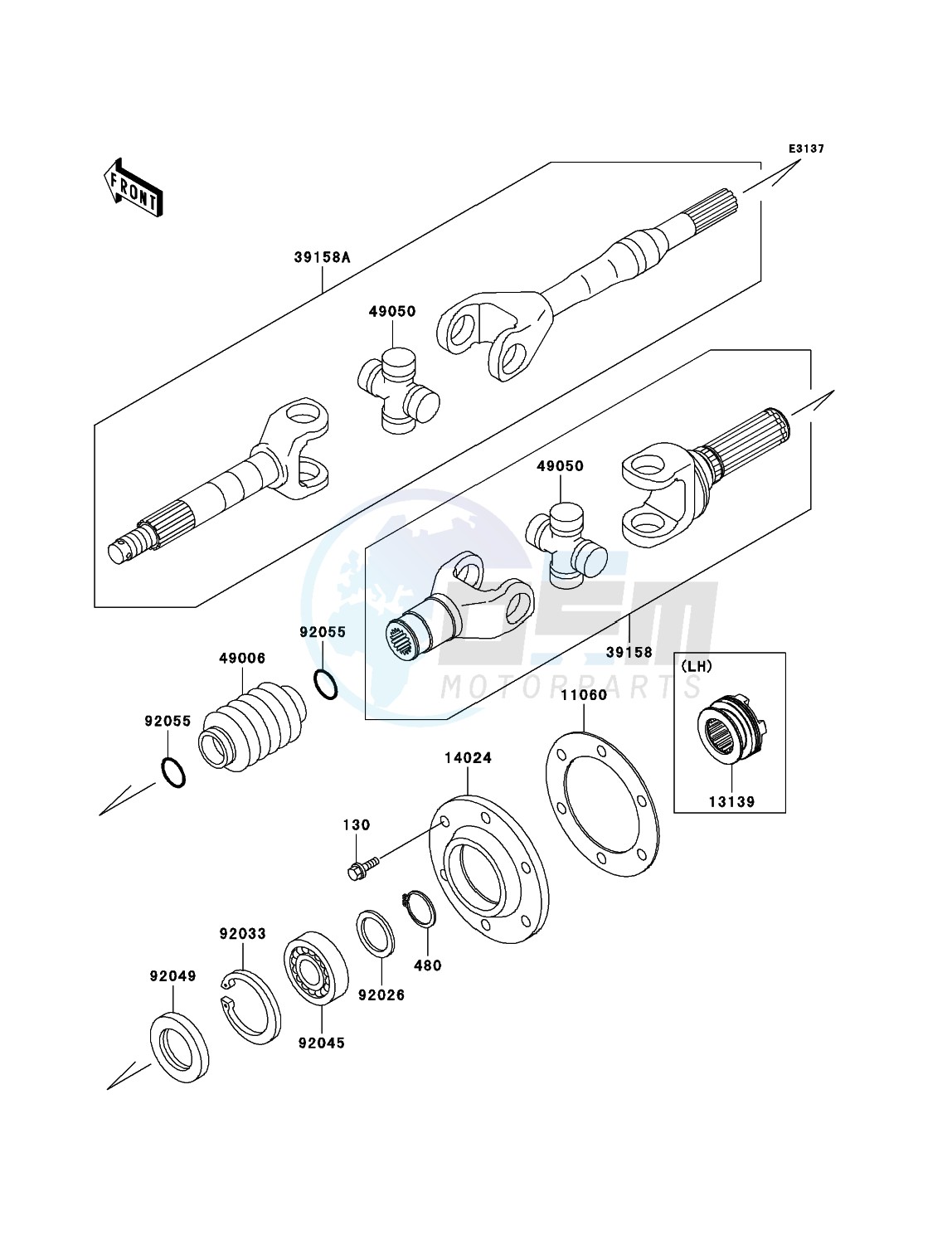 Drive Shaft-Rear blueprint