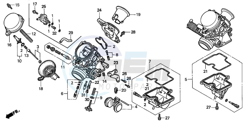 CARBURETOR (COMPONENT PARTS) image